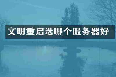 文明重启选哪个服务器好