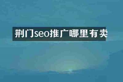 荆门seo推广哪里有卖