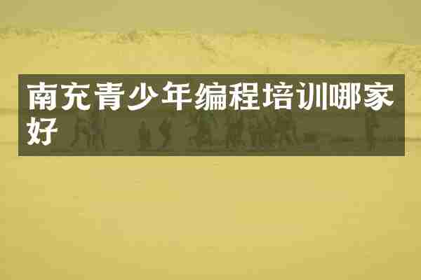 南充青少年编程培训哪家好