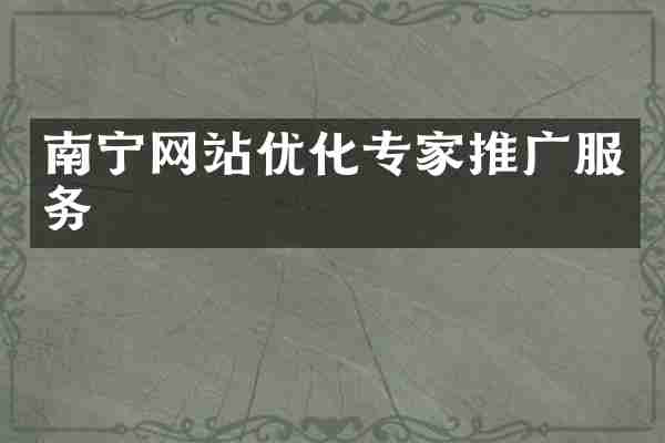 南宁网站优化专家推广服务