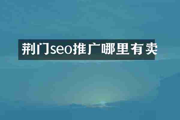 荆门seo推广哪里有卖