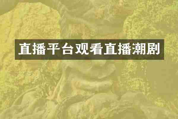 直播平台观看直播潮剧