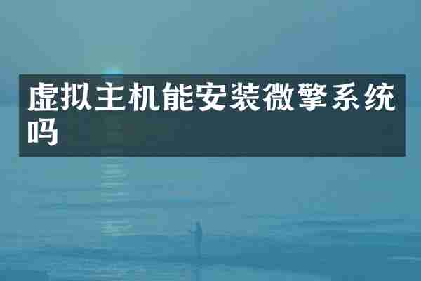 虚拟主机能安装微擎系统吗