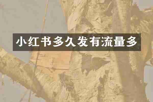 小红书多久发有流量多
