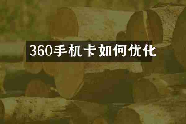 360如何优化