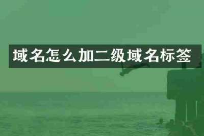 域名怎么加二级域名标签