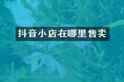 抖音小店在哪里售卖