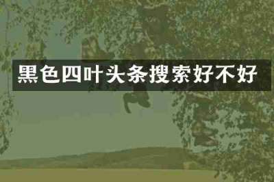 黑色四叶头条搜索好不好