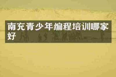 南充青少年编程培训哪家好