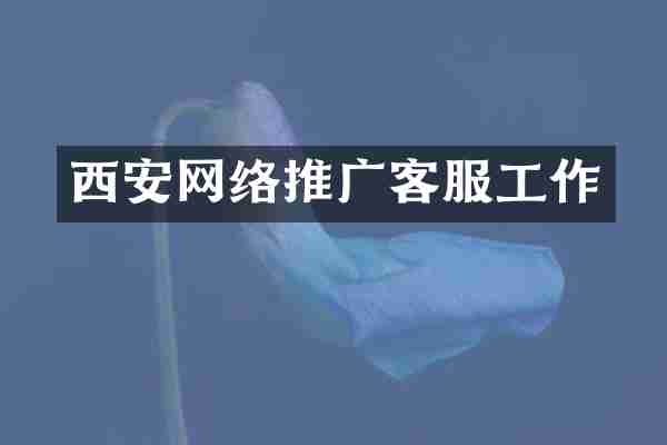 西安网络推广客服工作