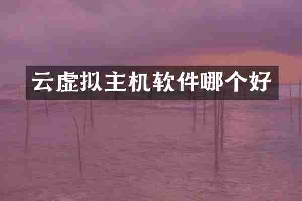 云虚拟主机软件哪个好