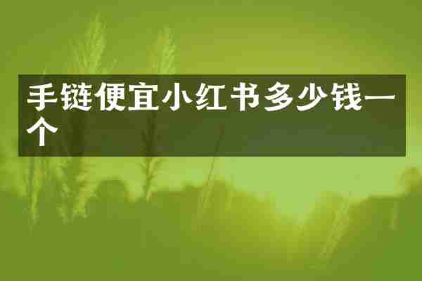 手链便宜小红书多少钱一个