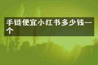 手链便宜小红书多少钱一个