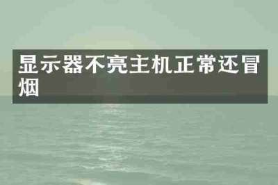 显示器不亮主机正常还冒烟