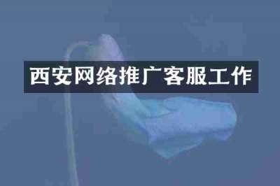 西安网络推广客服工作