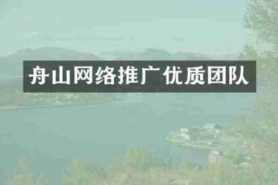 舟山网络推广优质团队