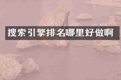 搜索引擎排名哪里好做啊
