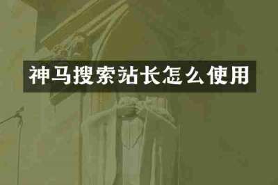 神马搜索站长怎么使用