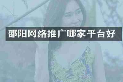 邵阳网络推广哪家平台好