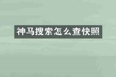 神马搜索怎么查快照