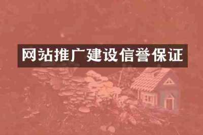网站推广建设信誉保证