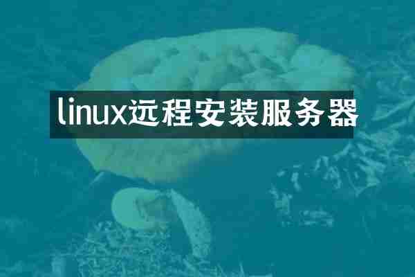 linux远程安装服务器