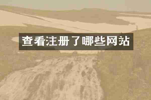 查看注册了哪些网站