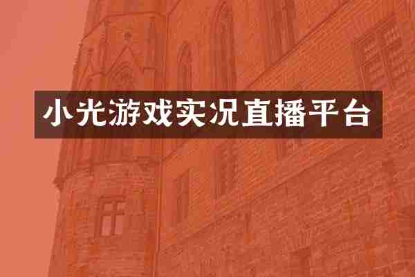 小光游戏实况直播平台