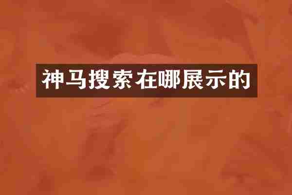 神马搜索在哪展示的