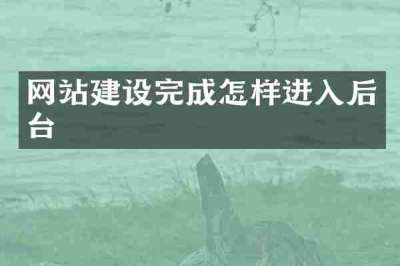 网站建设完成怎样进入后台