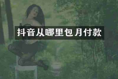 抖音从哪里包月付款