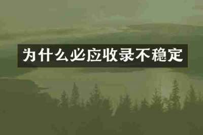 为什么必应收录不稳定