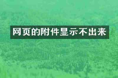 网页的附件显示不出来