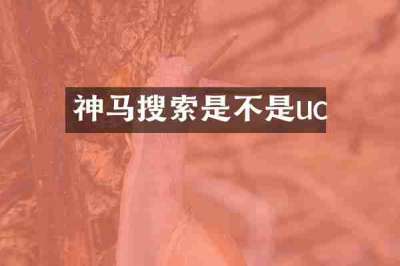 神马搜索是不是uc