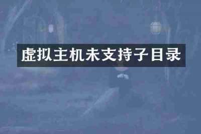 虚拟主机未支持子目录