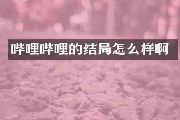 哔哩哔哩的结局怎么样啊