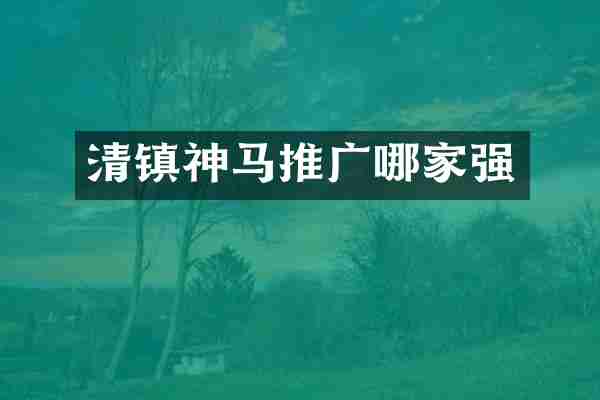 清镇神马推广哪家强