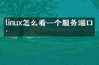 linux怎么看一个服务端口号