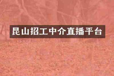 昆山招工中介直播平台