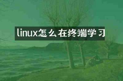 linux怎么在终端学习