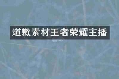 道歉素材王者荣耀主播