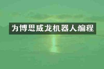 为博思威龙机器人编程