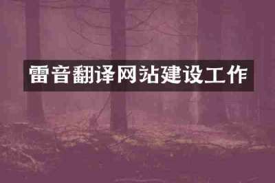 雷音翻译网站建设工作