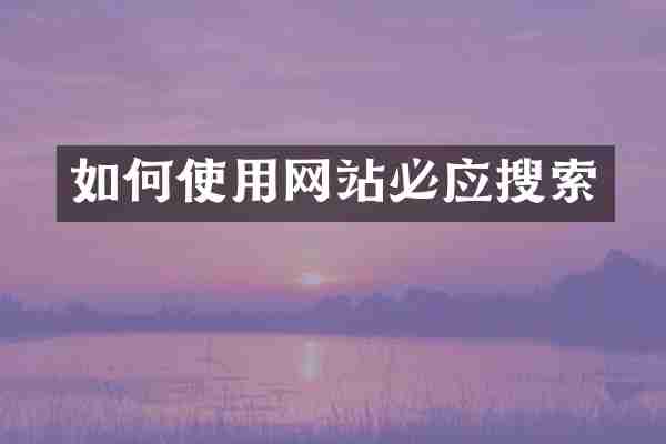 如何使用网站必应搜索