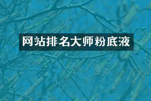 网站排名大师粉底液