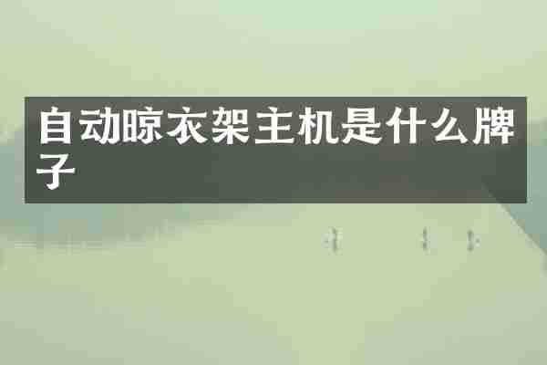 自动晾衣架主机是什么牌子