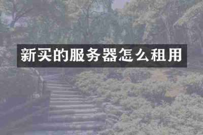 新买的服务器怎么租用