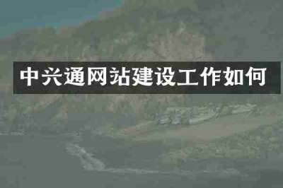 中兴通网站建设工作如何