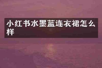 小红书水墨蓝连衣裙怎么样