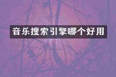音乐搜索引擎哪个好用